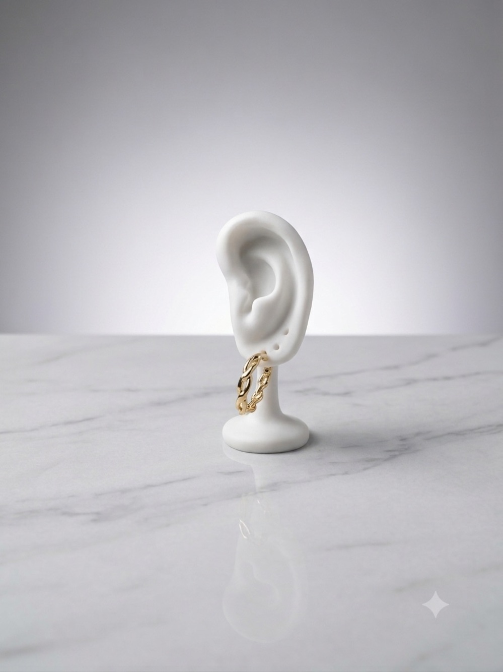 Gold Link Hoop Earrings - Women jewelry‼️